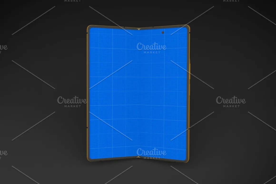Gold & Dark Z Fold 2 Mockup