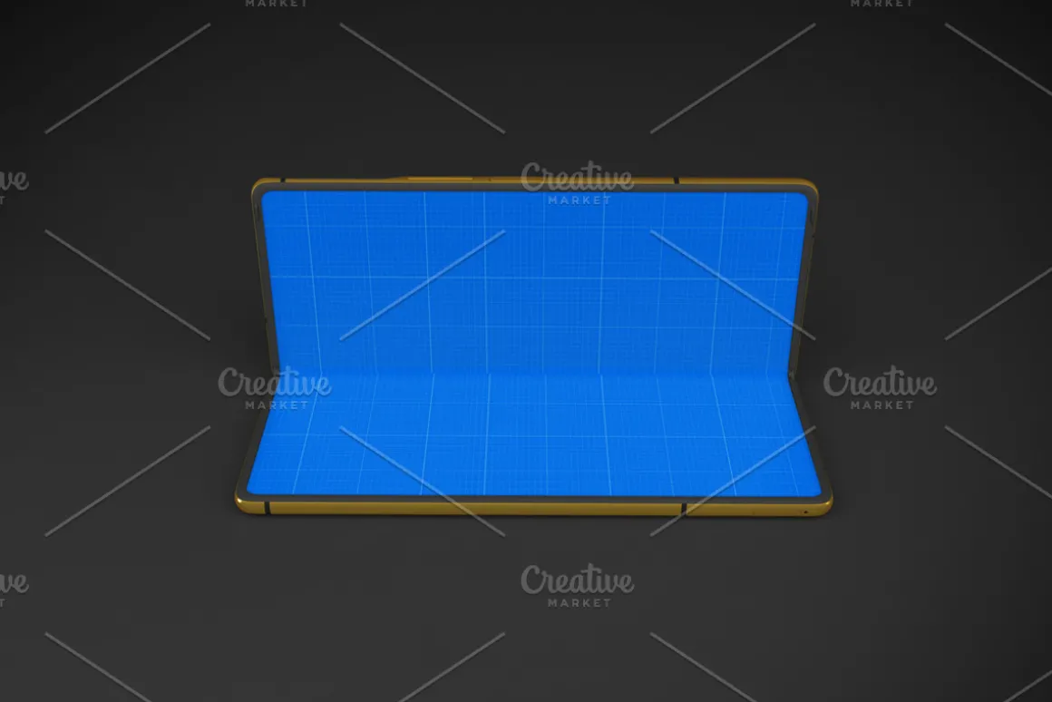 Gold & Dark Z Fold 2 Mockup