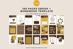 Gold Ebook Workbook Canva Template