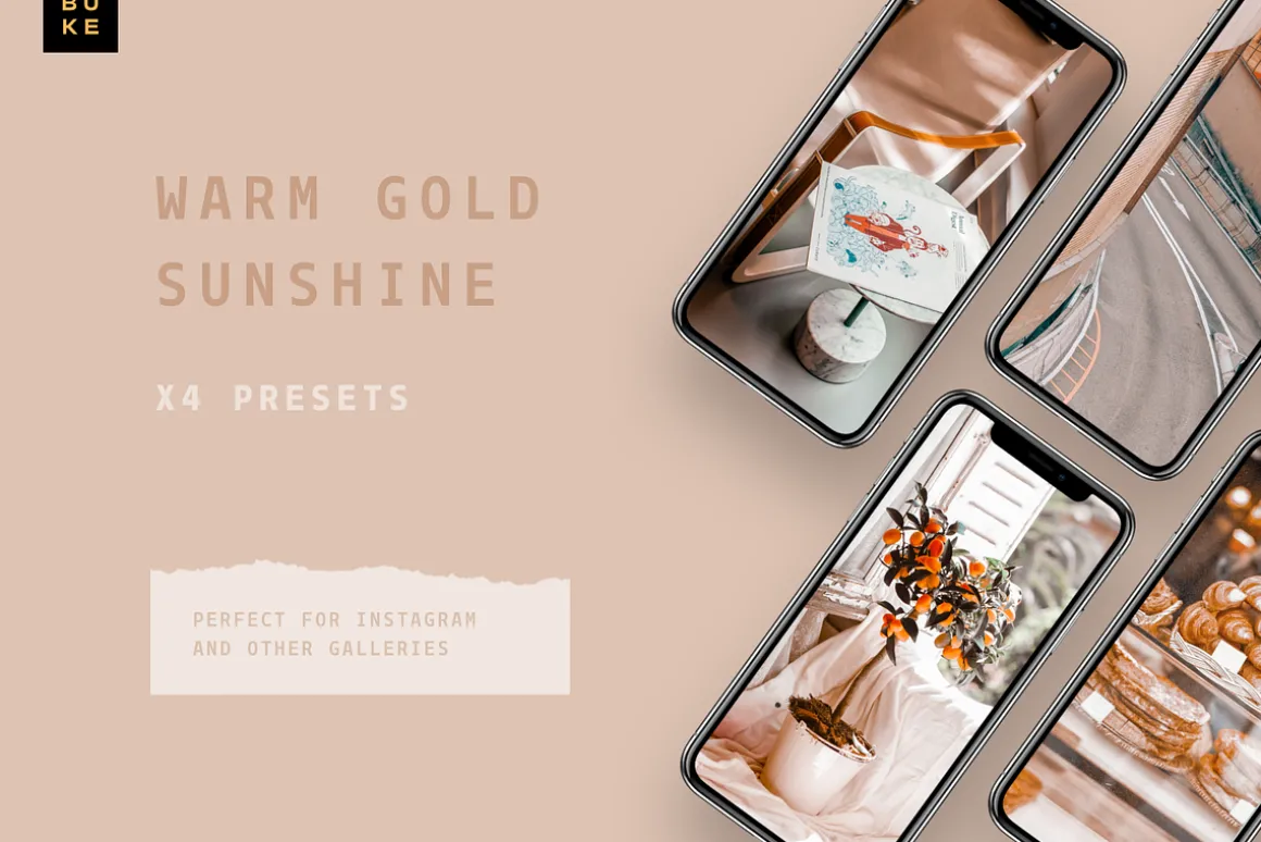 4 Golden Lightroom Presets Bundle