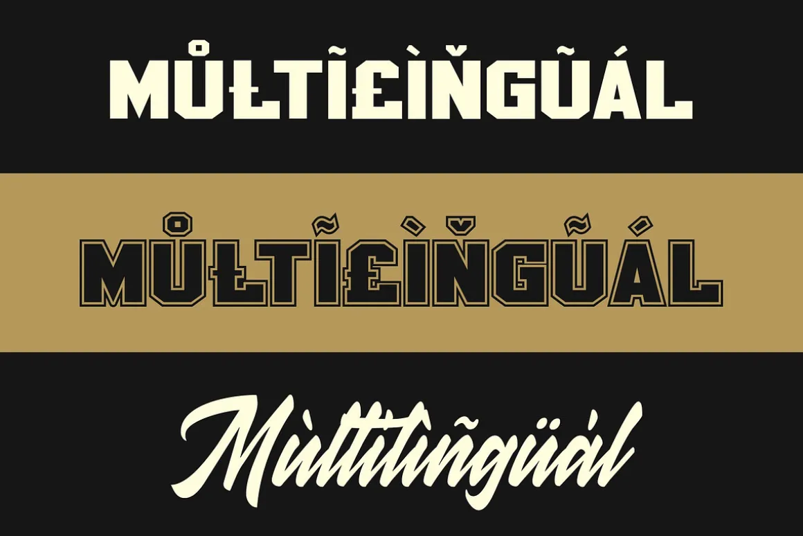 Golden Varsity a College Duo Font