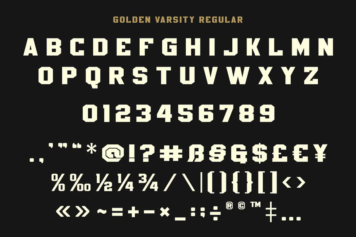 Golden Varsity a College Duo Font