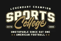 Golden Varsity a College Duo Font