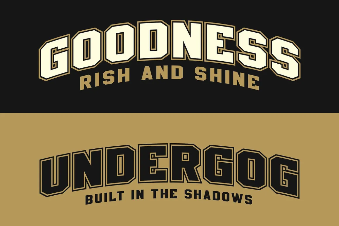Golden Varsity a College Duo Font