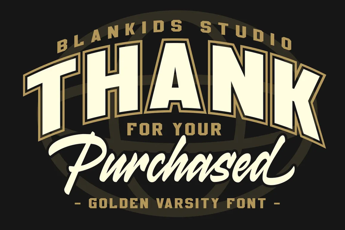 Golden Varsity a College Duo Font