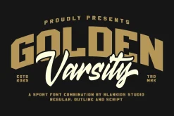 Golden Varsity a College Duo Font