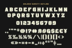Golden Varsity a College Duo Font