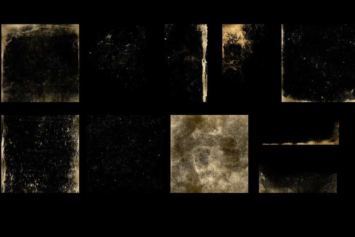 Gold Grunge Overlays