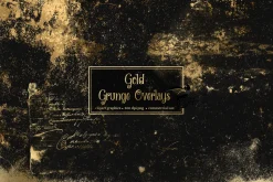 Gold Grunge Overlays