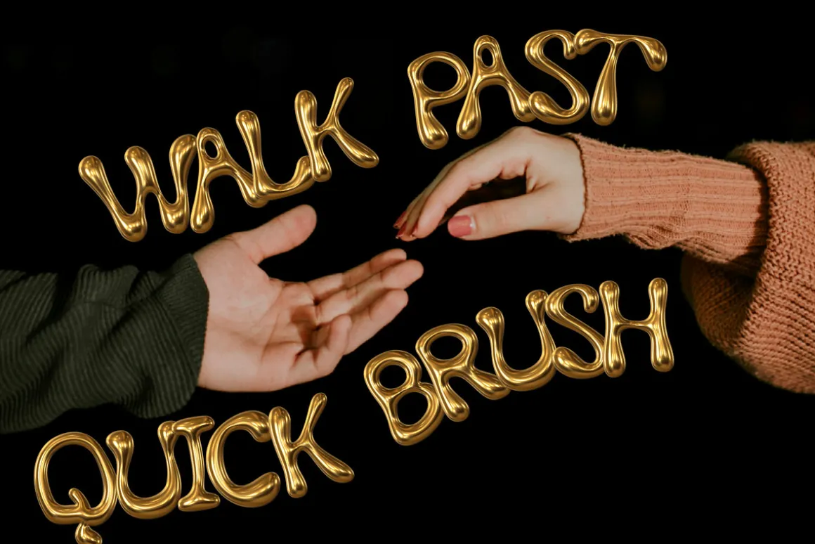 Gold Rush 3D Metallic Color Font