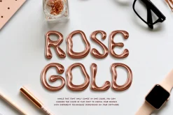 Gold Rush 3D Metallic Color Font