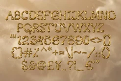 Gold Rush 3D Metallic Color Font