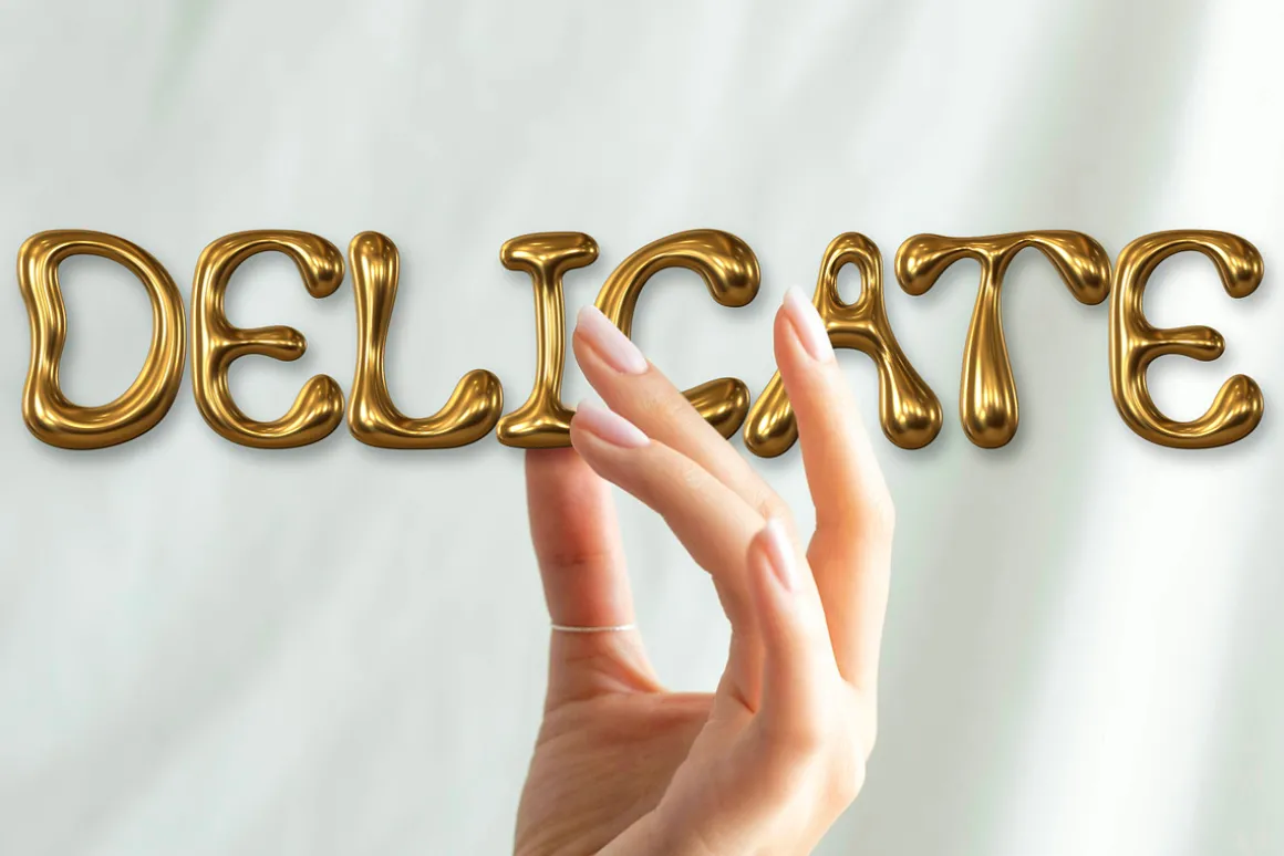Gold Rush 3D Metallic Color Font