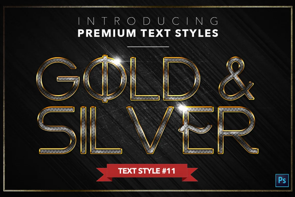 Gold & Silver #5 - 15 Text Styles