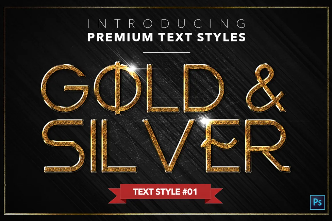 Gold & Silver #5 - 15 Text Styles