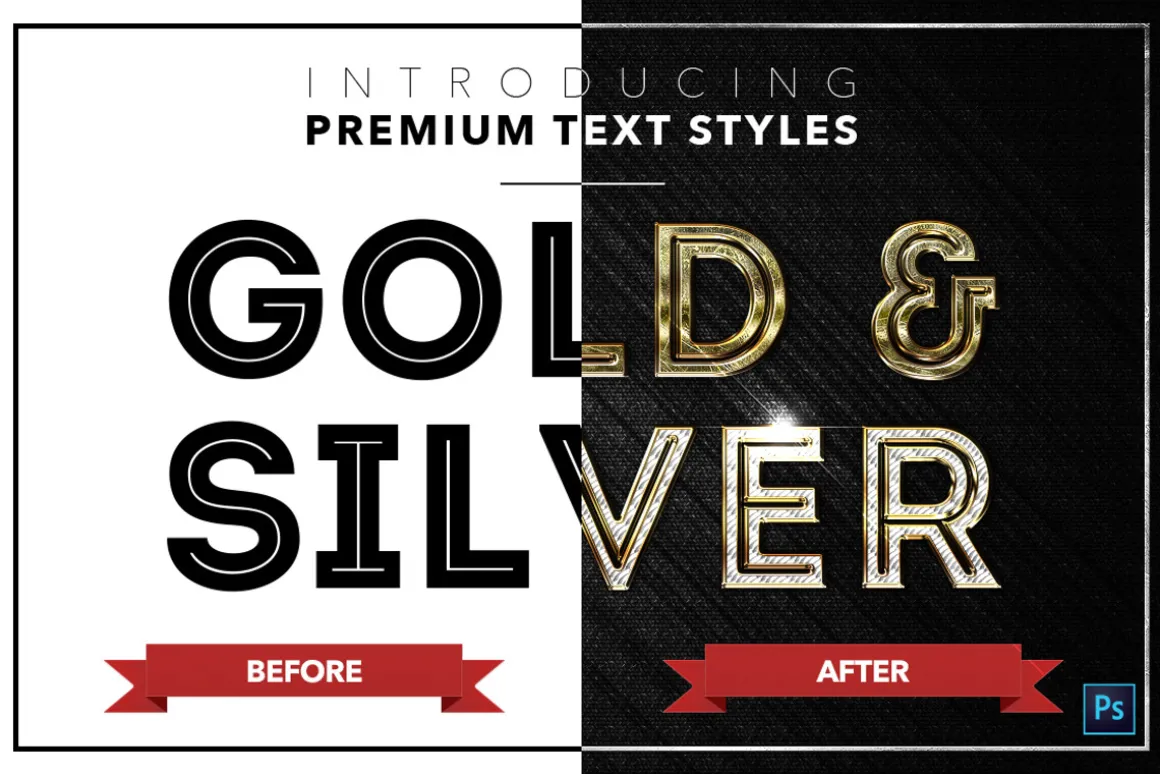 Gold & Silver #3 - 15 Text Styles