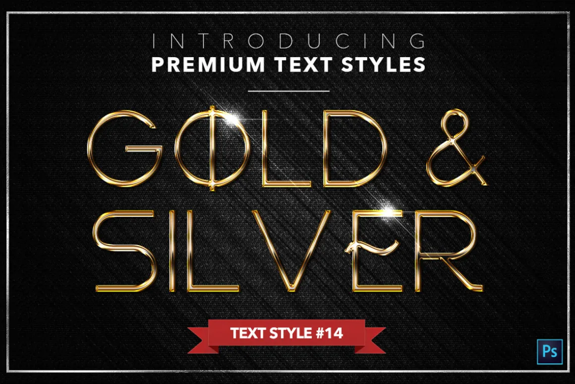 Gold & Silver #3 - 15 Text Styles