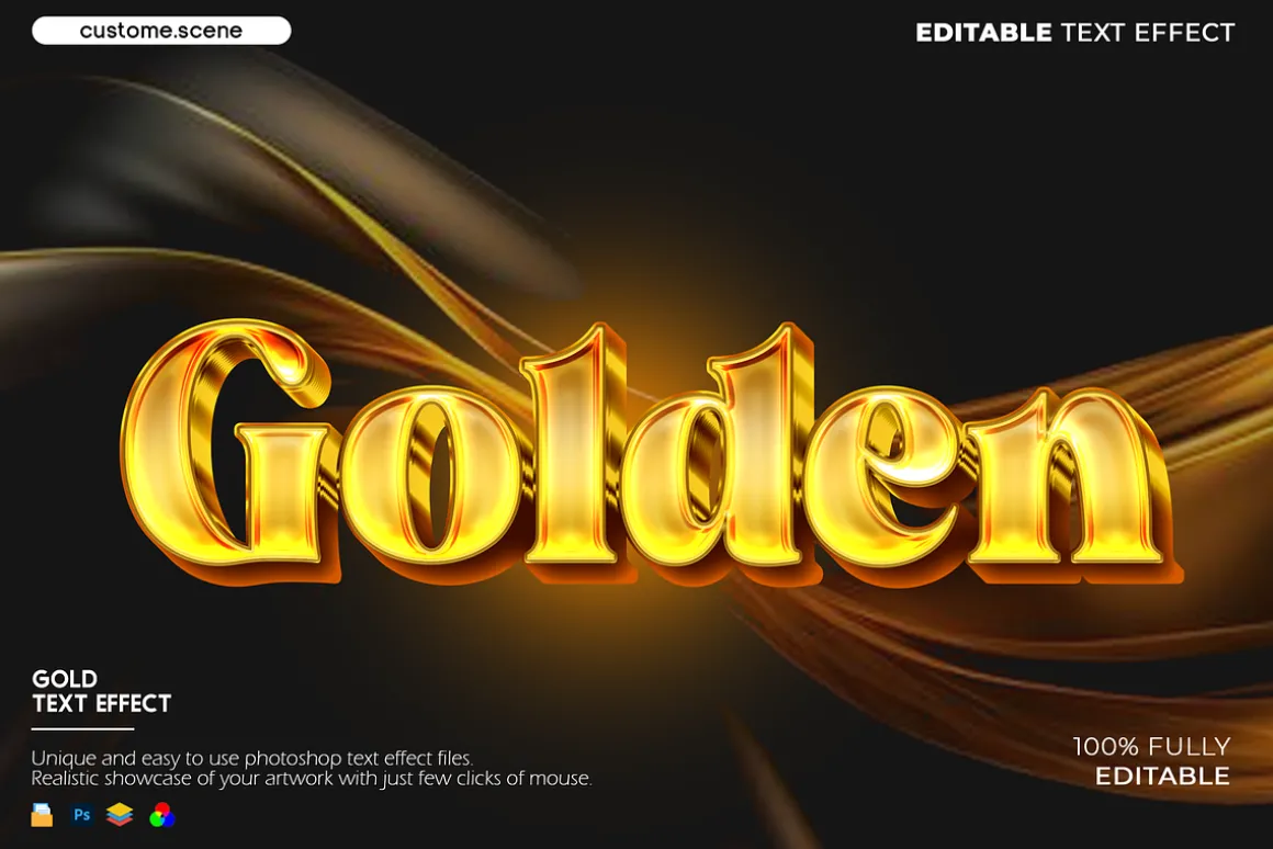 Gold Text Effect Bundle