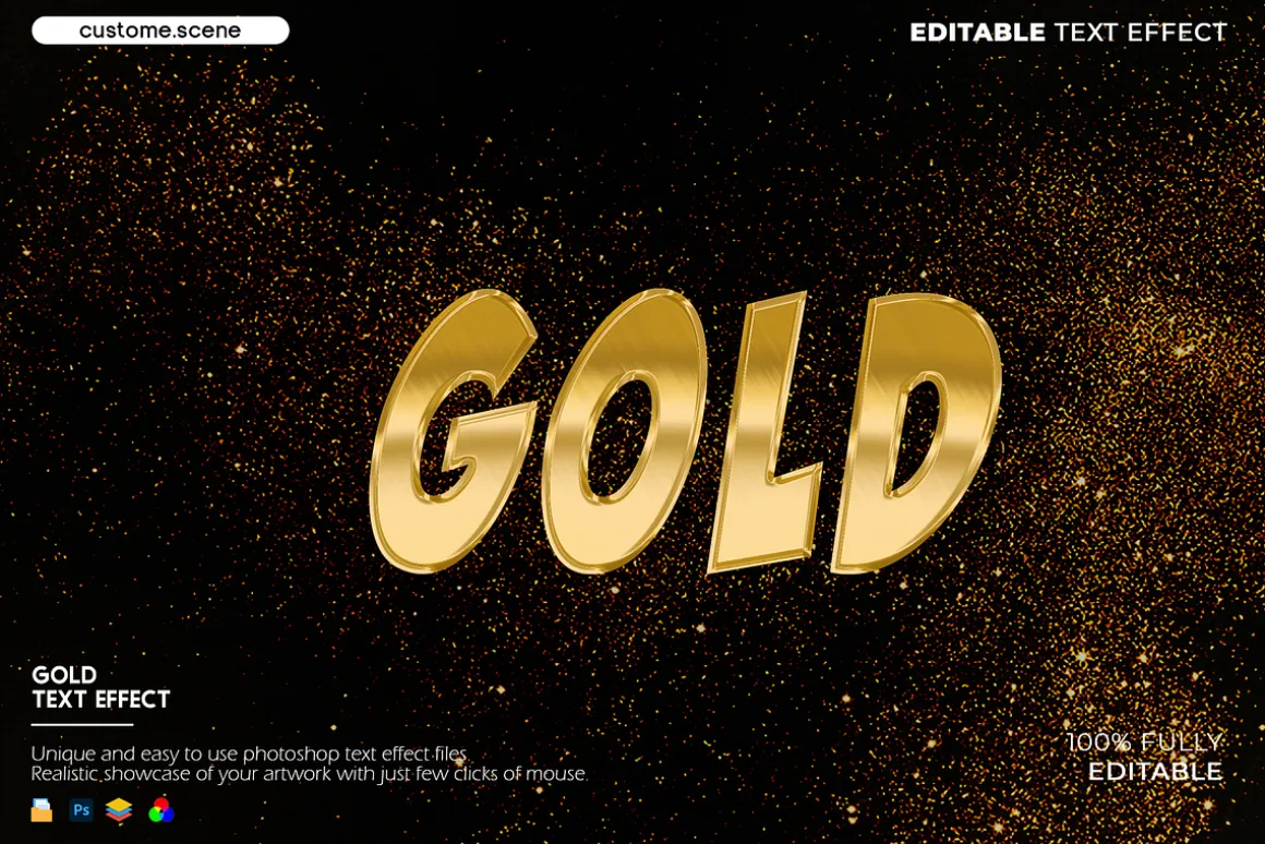 Gold Text Effect Bundle