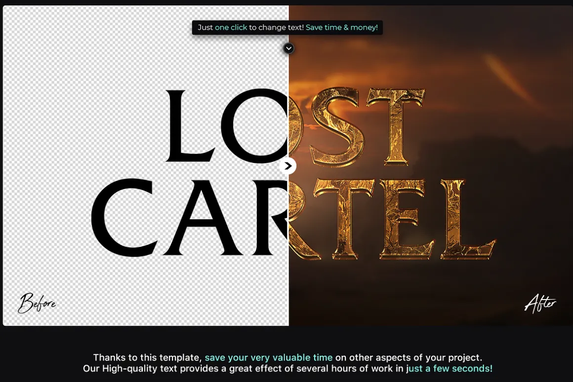 4 Gold Text Effects