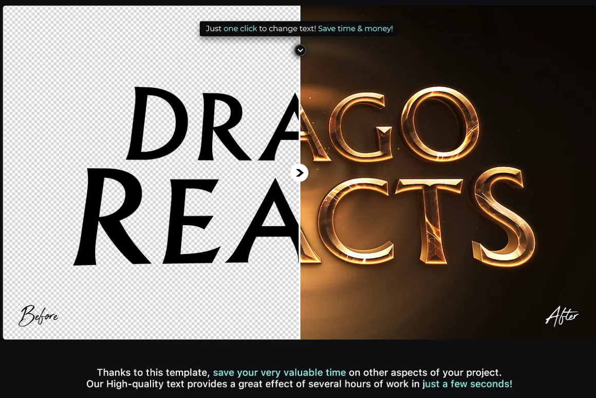 4 Gold Text Effects