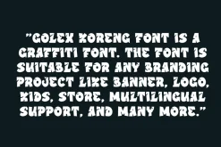 Golex Koreng - Graffiti Font