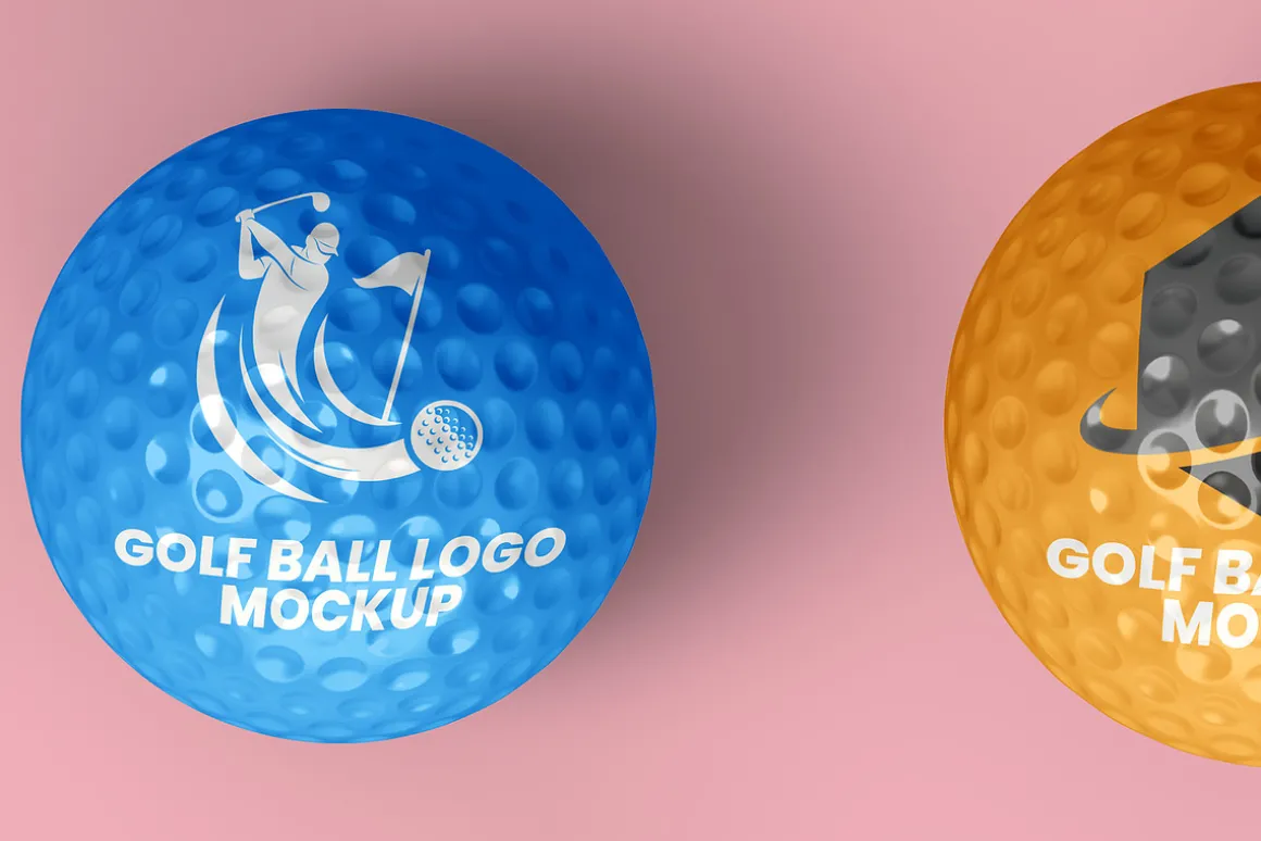Golf Ball Logo Mockup - 6 views