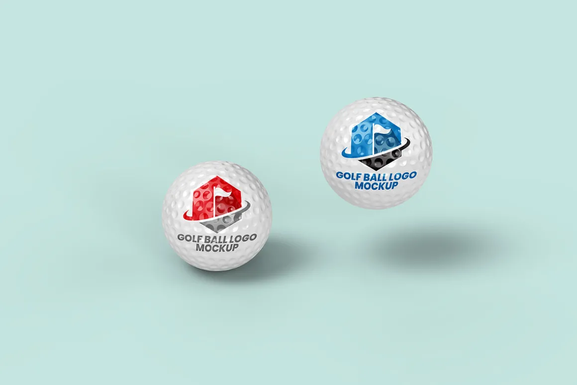 Golf Ball Logo Mockup - 6 views