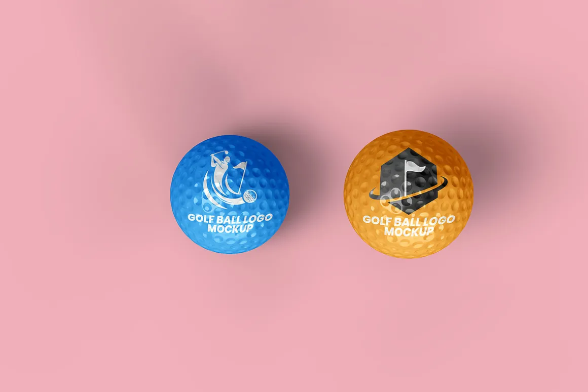 Golf Ball Logo Mockup - 6 views