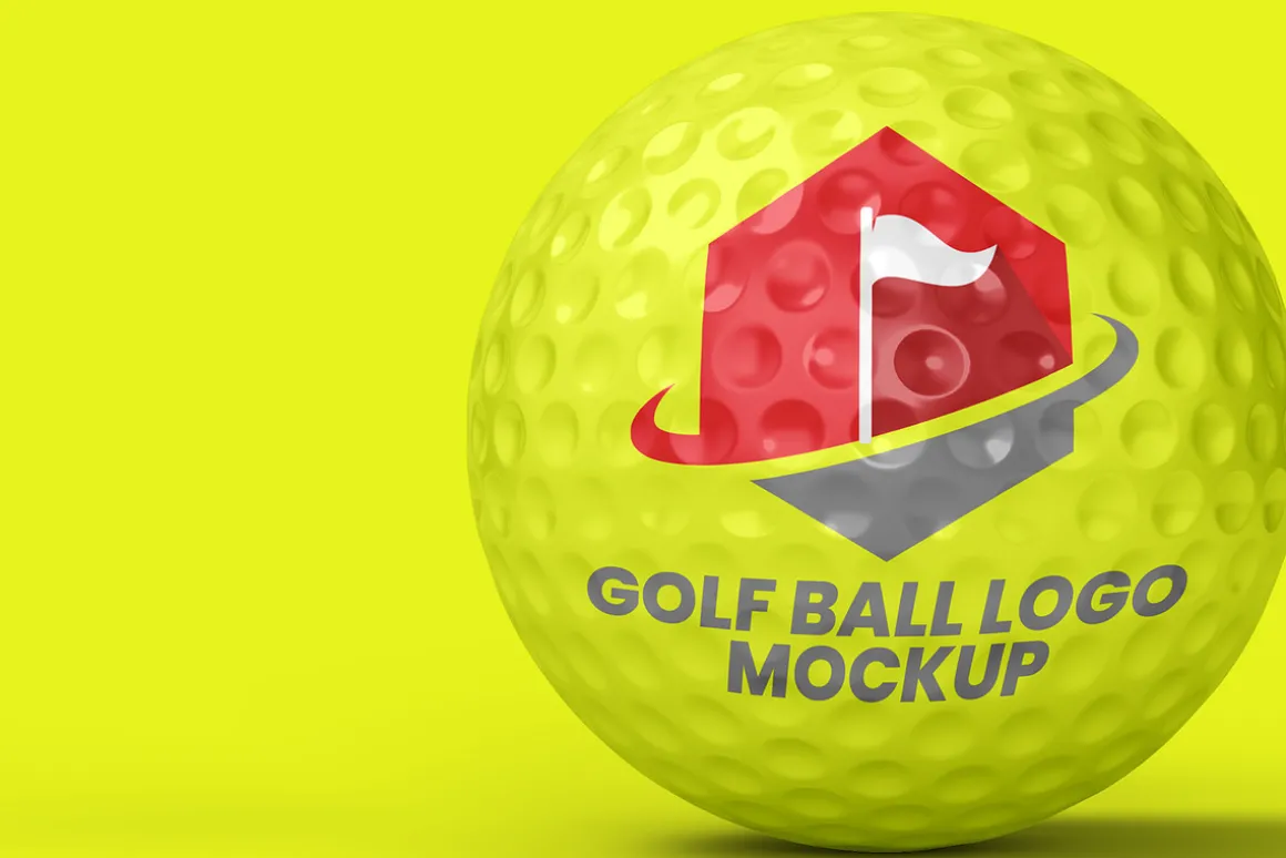 Golf Ball Logo Mockup - 6 views