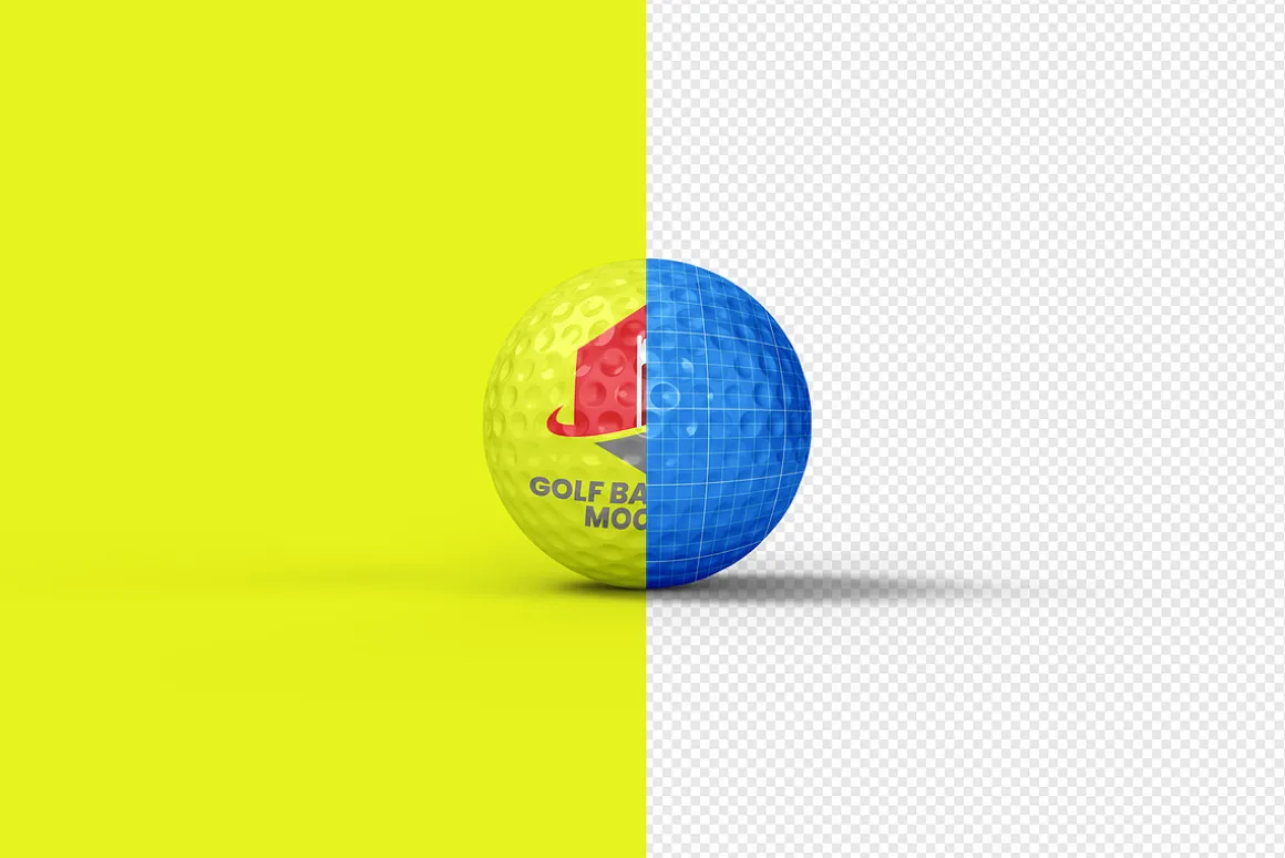 Golf Ball Logo Mockup - 6 views