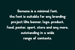 Gomena - Minimal & Logo Font