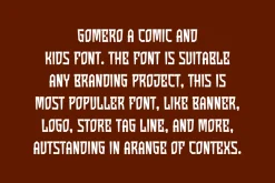 Gomero - Comic Font