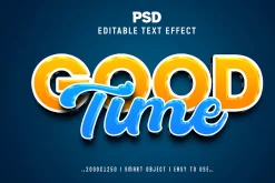 Good Time 3D Text Effect Style