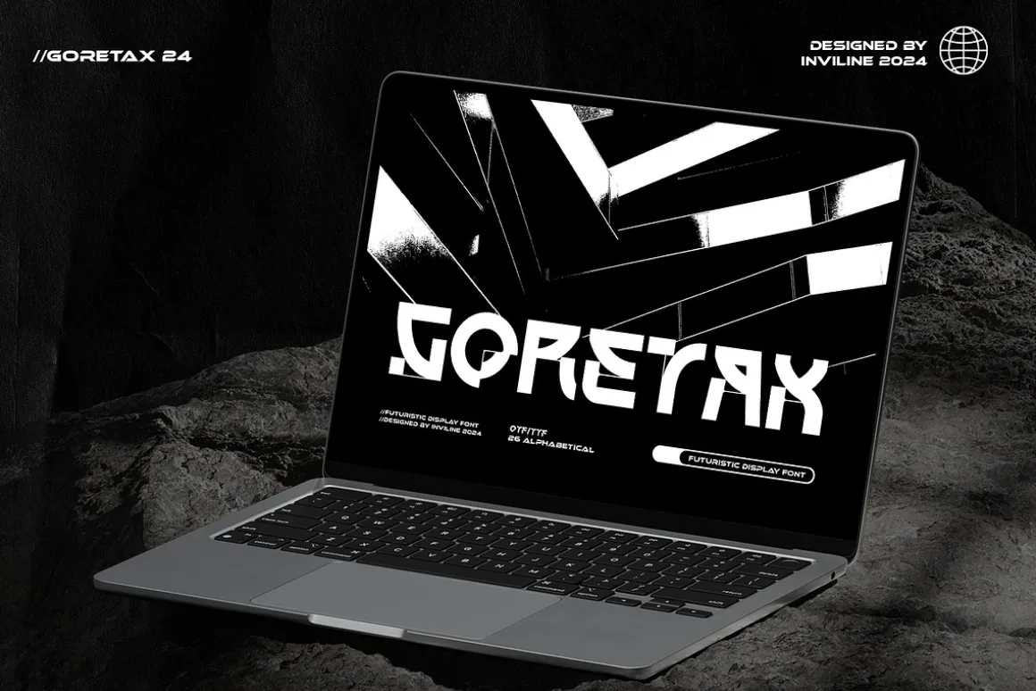 Goretax - Tech Display Font