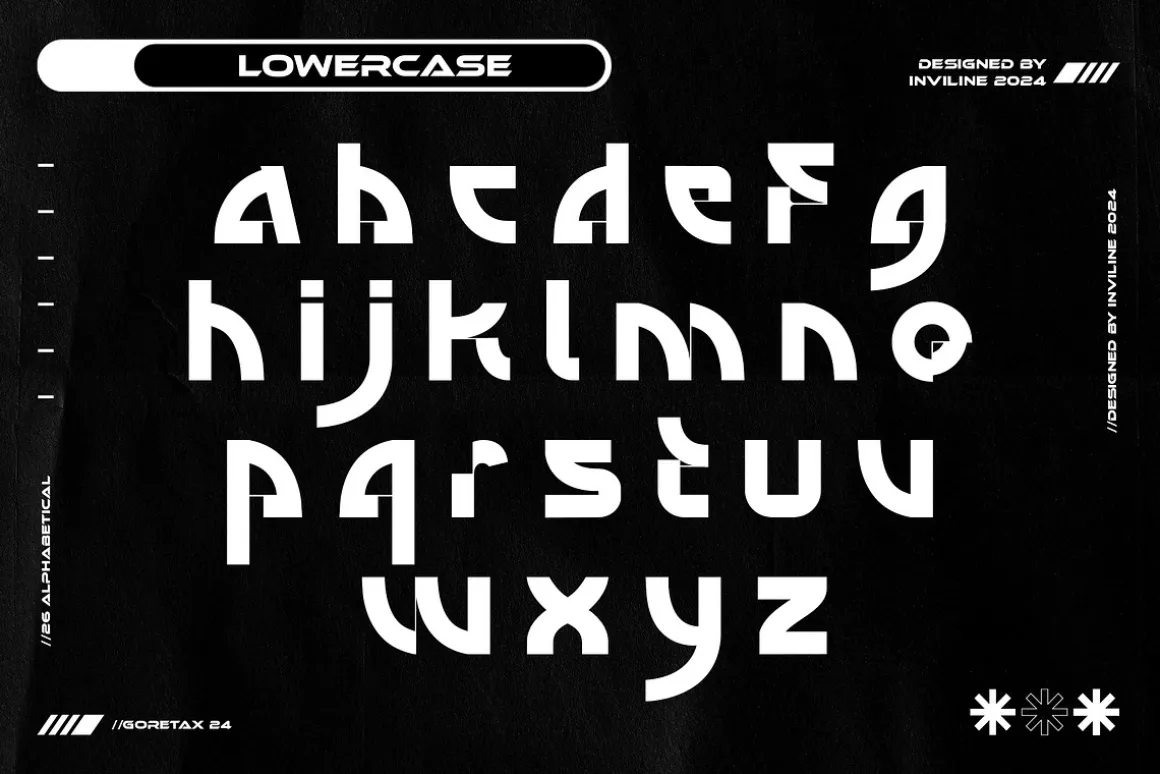 Goretax - Tech Display Font
