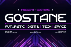 Gostane - Futuristic Tech Font
