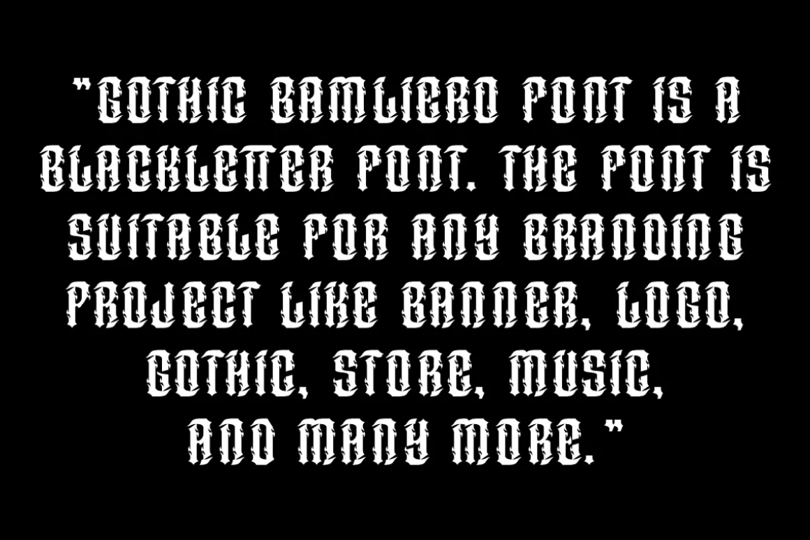 Gothic Bamliero - Blackletter Font