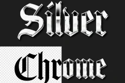 Gothic Metallic 3D Chrome Text