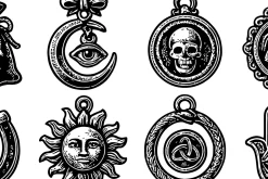Gothic Occult Pendant Symbols Set