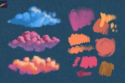 Gouache Texture Procreate Brush Set