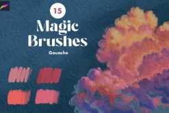Gouache Texture Procreate Brush Set
