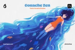 Gouache Zen Photoshop Brushes