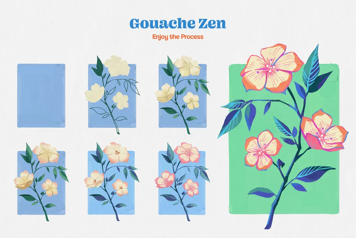 Gouache Zen Photoshop Brushes