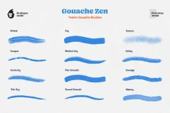 Gouache Zen Photoshop Brushes