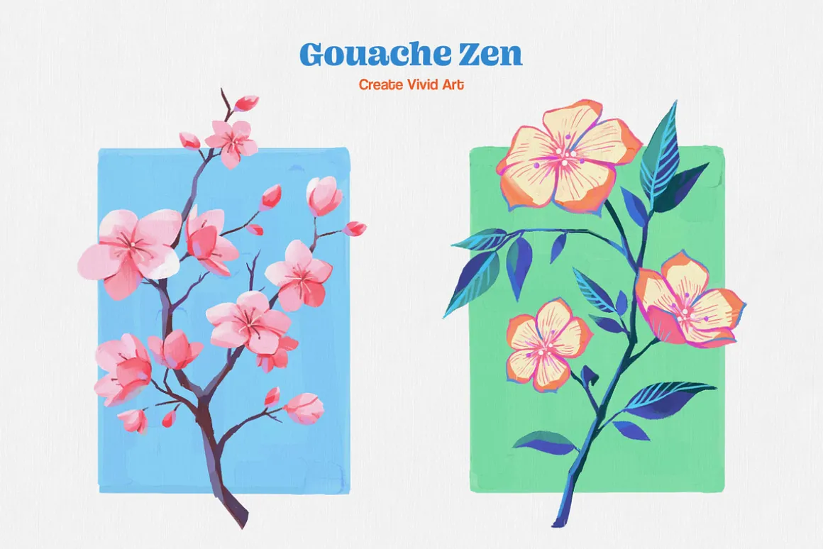Gouache Zen Photoshop Brushes
