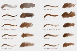 Gouache Brushes For Procreate