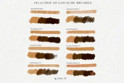 Gouache Photoshop Brush Set