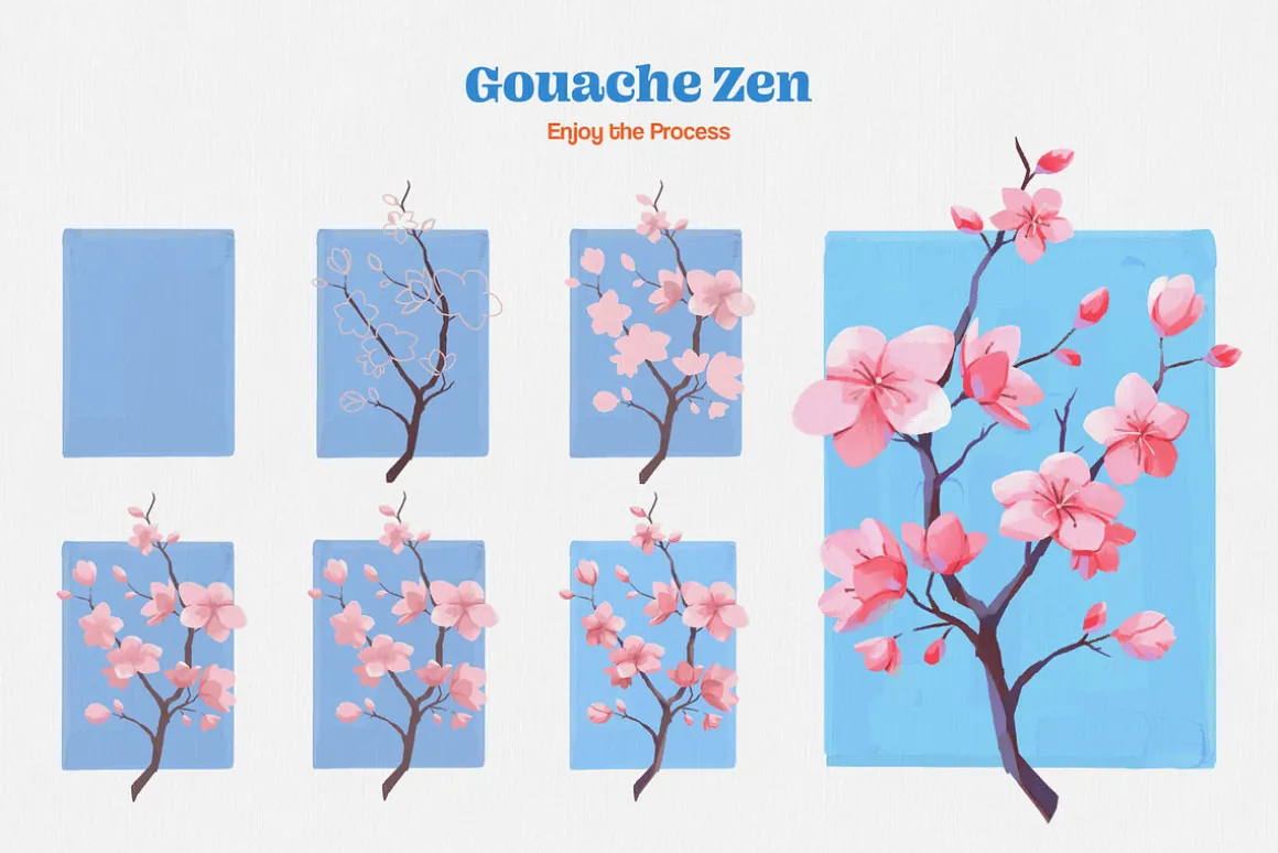 Gouache Zen Affinity Brushes
