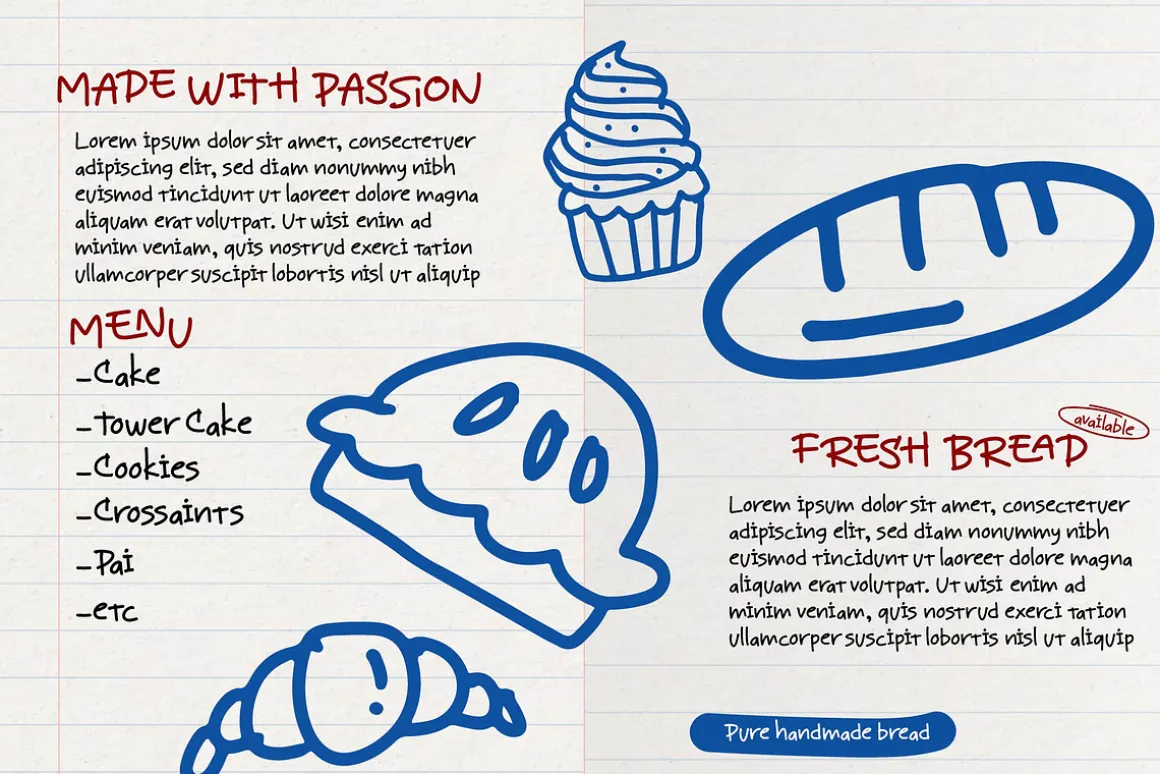 Gourmet Eatery | Doodle Typeface